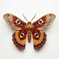 3d Moth Artwork With Bold Chromaticity And Striking Symmetrical Patterns