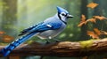 Vibrant Caricature Of Blue Jay In Zbrush With Hyper-realistic Details Royalty Free Stock Photo