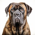 Vibrant Caricature Of A Nikon D850 Mastiff Dog On White Background