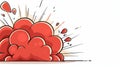 Vibrant cartoon explosion graphic set against a clean background, perfect for dynamic designs and eyecatching visuals Royalty Free Stock Photo