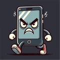 Angry Smartphone Character Illustration Royalty Free Stock Photo
