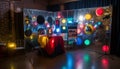 Vibrant celebration indoors stage, party, social event, decoration, nightclub, lighting generated by AI Royalty Free Stock Photo