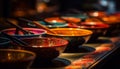 Vibrant ceramic bowls of multiple East Asian cultures generated by AI