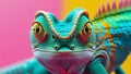 Vibrant Chameleon Close-Up