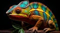 Vibrant Chameleon: Realistic Anamorphic Art With Lush Colors