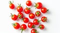 Vibrant Cherry Tomatoes Take Center Stage: A Top View Snapshot in