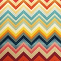 Vibrant Chevron Pattern In Mid-century Style