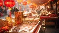 Vibrant Chinese New Year Temple Fair Stall: A Cultural Extravaganza