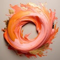 Vibrant Circle Of Orange, Gold, And Yellow Paint - Inspired By Mike Campau