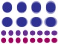 Vibrant circle, vibrating blue purple circle