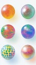 Vibrant Circles, Gradients and Patterns. Dynamic, multicolor concept