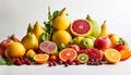 Vibrant citrus collection, ripe and juicy fruit generated by AI
