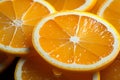 Vibrant citrus delight freshly cut orange slices with juicy texture