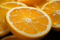 Vibrant citrus delight freshly cut orange slices with juicy texture