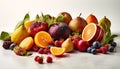 Vibrant citrus fruit collection, ripe and juicy generated by AI