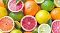 Vibrant citrus fruit palette colorful mix of assorted citrus fruits for a lively display Royalty Free Stock Photo