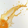 Vibrant Citrus Splash: A Captivating Moment of Fresh Orange Juice Exploding with Flavor Royalty Free Stock Photo