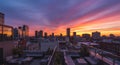 Vibrant City Rooftop Sunset View Royalty Free Stock Photo