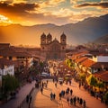 Vibrant Cityscape of Cusco, Peru Royalty Free Stock Photo