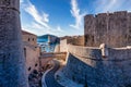 Vibrant cityscape: Dubrovnik Fortress and Sea Walls, Croatia Royalty Free Stock Photo