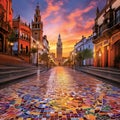 Vibrant Cityscape of Seville, Spain