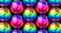 Rainbow Disco Balls Reflecting Light and Cubes Royalty Free Stock Photo
