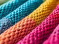 Vibrant close-up of colorful textile fabric texture in high resolution Royalty Free Stock Photo