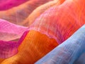 Vibrant close-up of colorful textile fabric texture in high resolution Royalty Free Stock Photo