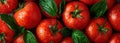 Vibrant Close-up of Fresh, Ripe Red Tomatoes with Water Drops, big fresh tomato background, Ai generative Royalty Free Stock Photo