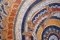 vibrant close-up of geometric roman mosaic design