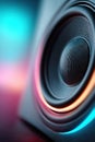Vibrant close-up of innovative audio systems designed for immersive sound experiences Royalty Free Stock Photo