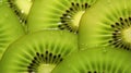 Vibrant Close-Up of Kiwi Slice AI Generated