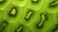 Vibrant Close-Up of Kiwi Slice AI Generated