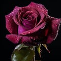 Vibrant Close-Up of a Luxuriously Colored Velvet Rose