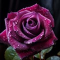 Vibrant Close-Up of a Luxuriously Colored Velvet Rose