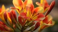 Vibrant Close-up Of Orange Flowers In Full Bloom