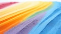 Vibrant Close-Up of Rainbow Striped Sand AI Generated