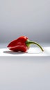 Red Chili Pepper on White Surface Royalty Free Stock Photo