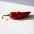 Red Chili Pepper on White Surface Royalty Free Stock Photo