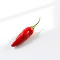 Red Chili Pepper on White Surface Royalty Free Stock Photo