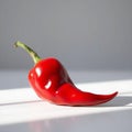 Red Chili Pepper on White Surface Royalty Free Stock Photo
