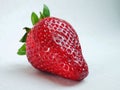 Vibrant Close-Up of a Red Strawberry on White Background Royalty Free Stock Photo