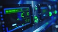 A vibrant closeup of a bioreactors control panel displaying realtime data on temperature pH and nutrient levels critical Royalty Free Stock Photo