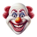 Vibrant Clown Face in Cartoon Style. Generative ai