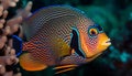 Vibrant clown fish in coral reef paradise generated by AI