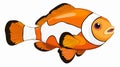 Vibrant Clown Fish Vector Illustration for Design Projects Royalty Free Stock Photo