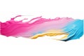 vibrant CMKY paint thick stroke, providing a bold and colorful backdrop. Royalty Free Stock Photo