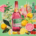 Vibrant Collage Advertisement For Arnold Palmer Bottle