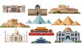 Global Landmarks Montage: Iconic World Architecture Collection Royalty Free Stock Photo