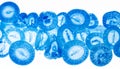 Abstract Blue Cellular Forms on White Background Royalty Free Stock Photo
